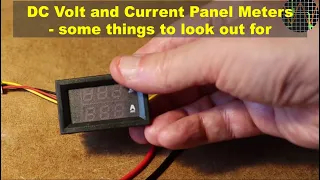 DC Volt and Current Panel Meters - some things to look out for