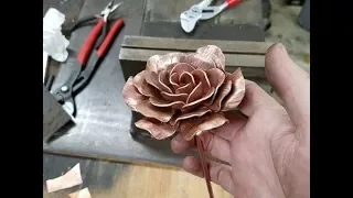 Making rose from copper pipe