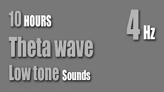 Theta waves sounds 4Hz Low tone | White noise | Deep sleep | Black Screen | Dark Screen