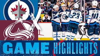 Colorado Avalanche vs. Winnipeg Jets - Game Highlights