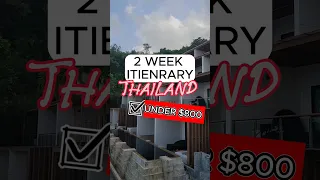 Best 2 week itinerary for Thailand #travel #thailand #shorts #short #itinerary