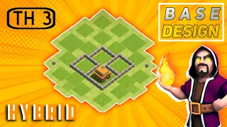 Best TH3 HYBRID/TROPHY Base 2021! COC Town Hall3 (TH 3) Trophy Base Design - Clash of Clans