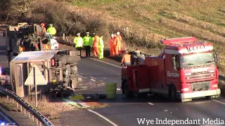 An overturned lorry on the a40, Goodrich!