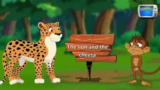 The Lion And The Cheetah | Panchatantra Moral Stories for Kids in Hindi/Urdu | Happa Cartoon TV