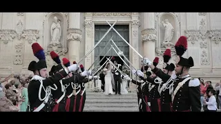 Matrimonio con PICCHETTO D'ONORE dei carabinieri al DUOMO di Lecce, Puglia - Alessandra e Gianluca