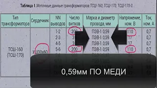 3.ТСШ -170 СЕТЕВАЯ ОБМОТКА