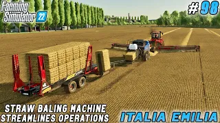 Ending the Oat Harvest, Baling Train Creates 177 Straw Bales | Italian Farm | FS 22 | Timelapse #98
