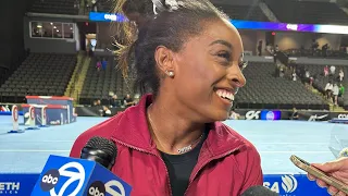 Simone Biles interview about her comeback and twisting again - US Core Classics 2023