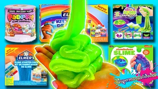 Testing 8 kits to make Slime (Elmer's, Nickelodeon and Poopsie)  - Supermanualidades