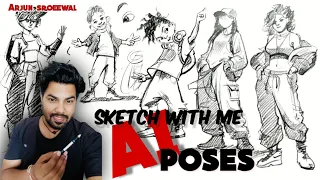 How to draw any pose drawing ||figure drawing tutorial for beginners #figuredrawing #ai