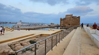 Paphos Cyprus Seafront walk including hotels