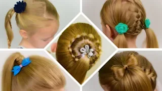 TOP 5 SIMPLE and BEAUTIFUL hairstyles with PONYTAILs. Collection of hairstyles #5