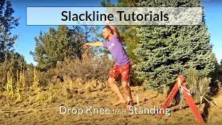 Slacklining Tutorial - Entering Drop Knee From Standing