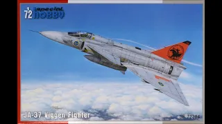 SAAB JA-37 VIGGEN Fighter Special Hobby 1/72 Scale Model Kit VIDEO REVIEW