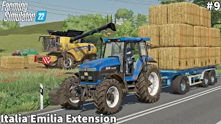 Baling Straw With Fiatagri G240 & Barley Harvesting, Feeding Animals│Italia Emilia│FS 22│Timelapse#9