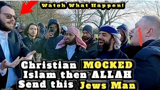 Allah Send This Jews Man After a Christian MOCKED Islam Speaker's corner