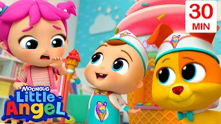 Baby John's Colorful Ice Cream 🍨 | Bingo and Baby John | Little Angel Nursery Rhymes and Kids Songs