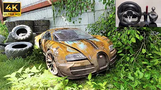 Rebuilding Bugatti Veyron - forza horizon 5 Steering wheel gameplay 4k