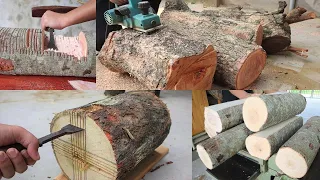 Golden Hands And Wisdom With Monolithic Hardwood Woodworking Project || Most Basic Woodworking Tools