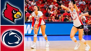 #2 Louisville vs Penn State Highlights | NCAA Women's Volleyball | 2023 College Volleyball