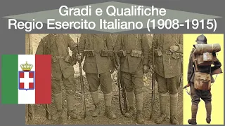 Gradi e Qualifiche Regio Esercito Italiano (1908-1914)