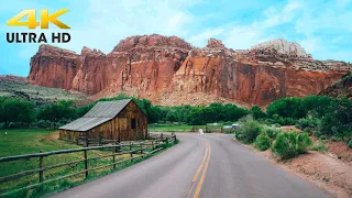 Capitol Reef National Park Relaxing Nature Scenic Drive 4K | Peaceful Beauty | Utah Scenic Byway 24