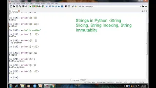 16. Strings in Python |String slicing, Immutability, String Indexing & Accessing |#learnpython