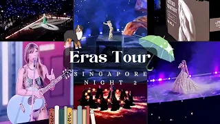 Taylor Swift Eras Tour Singapore Night 2 📖🤍☔ surprise announcement AND TAYLOR NATION FEATURED ME???