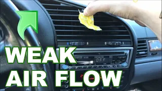 How to Change Cabin Filter BMW E36 - BEFORE and AFTER Results AMAZING (Fix Low Air Flow)