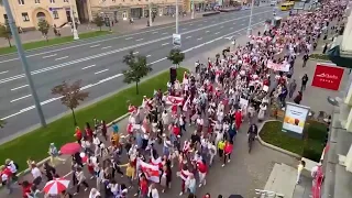 Женский марш в центре Минска | Митинг в Минске | Несколько тысяч женщин проводят протестную акцию