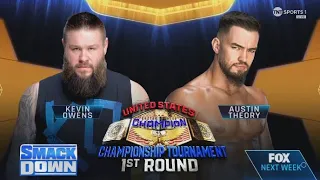 Kevin Owens vs Austin Theory (1/2) - United States Title Tournament 1st Round | SmackDown 12/15/23