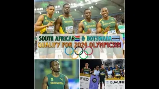 South Africa🇿🇦 and Botswana 🇧🇼 4x400 relay reaction| qualify for 2024 olympics| Akani Simbine 4x100