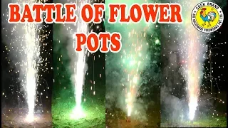 Deluxe Flower Pots vs Green vs Tri Color vs Rang Barat CockBrand Flower Pots