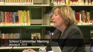 Norfolk School Committee Meeting 1/8/13