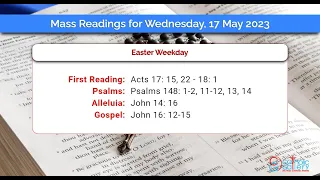 Catholic Mass Readings in English - May 17 2023