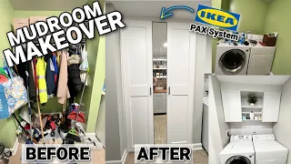 MUDROOM & LAUNDRY ROOM MAKEOVER using IKEA Pax System! | Sarah Rae Vargas