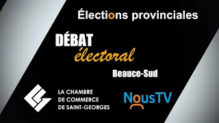 Débat des candidats à l'Élection provinciale, circonscription de Beauce-Sud