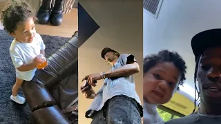 Travis Scott reacts to his Fortnite Event (FULL IG LIVE w/ Stormi)