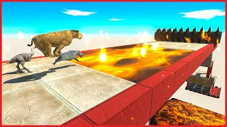 CROSS THE LAVA TRAP AND OUTRUN THE DEATHLY TRAPS - Animal Revolt Battle Simulator