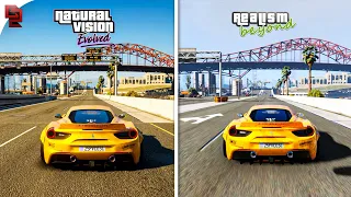 Realism Beyond vs NaturalVision Evolved  - GTA V 2020 - Ultra Realistic Graphics MOD Comparison 4K