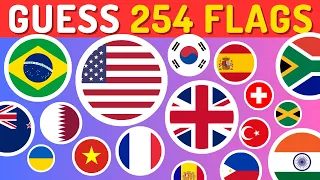 Guess ALL The FLAGS In The WORLD Quiz 🌎 | 254 Flags | 2023 | United States, China, UK, Australia