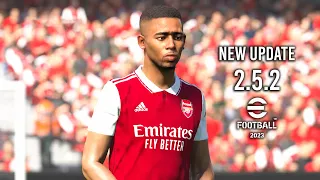 Efootball 2023 - Arsenal vs. Manchester United New Update Version 2.5.0 | PC