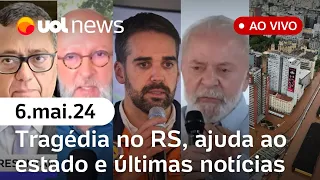 UOL News 1ª Edição com Fabíola Cidral, Josias, Tales, Mourão, Luciana Genro e Madeleine | 06/05