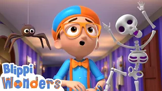 Blippi Explores A Haunted House | Halloween for Kids | Blippi Wonders | Cartoons for Kids