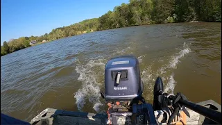 Nissan Tohatsu 8 HP Outboard Motor Spring Run Test