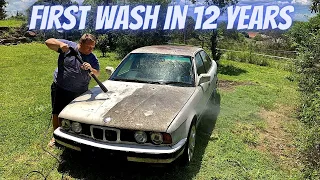 Abandoned e34 BMW 535i | First Wash in 12 Years