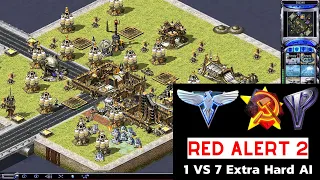 Red Alert 2 Yuri's Revenge I 1 America vs 7 Yuris (Brutal AI)