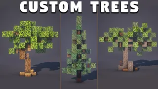 How to Build Custom Trees in Minecraft! (Tutorial)