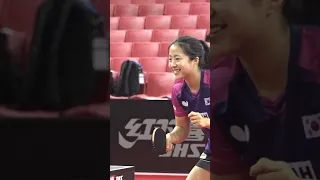 삐약이 신유빈선수 연습 하는 모습! 귀여움 대폭발 #신유빈 #탁구 #tabletennis