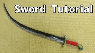 Sword Tutotiral with Template - shamshīr,scimitar [How to make cosplay sable]